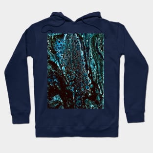Sapphire cellular pouring art Hoodie